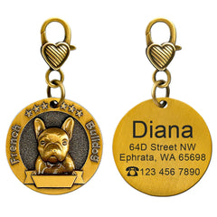 Personalized Dog ID Tag with Free Engraving and Anti-Loss Pendant