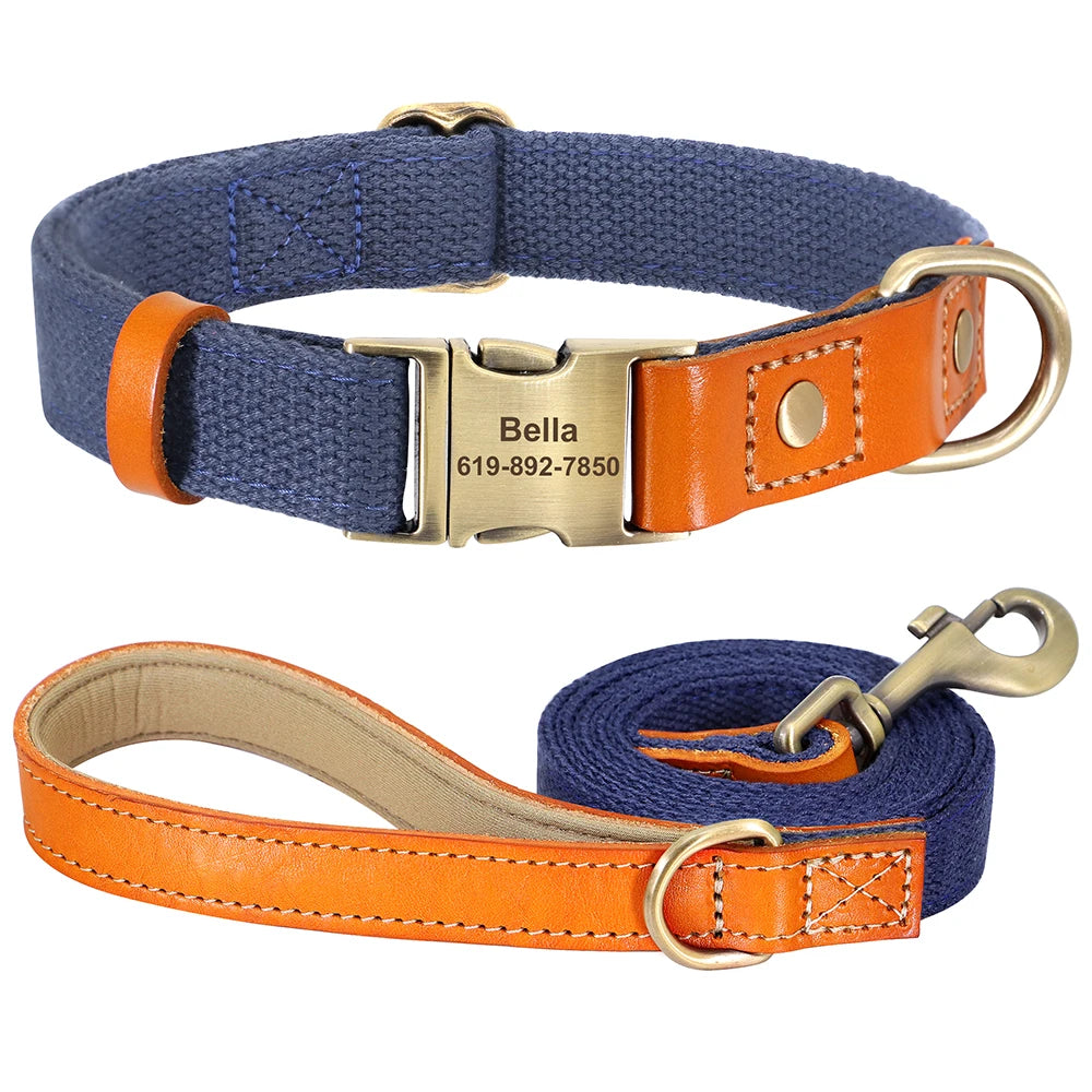 Personalized Collar + Leash: Protection with Elegance