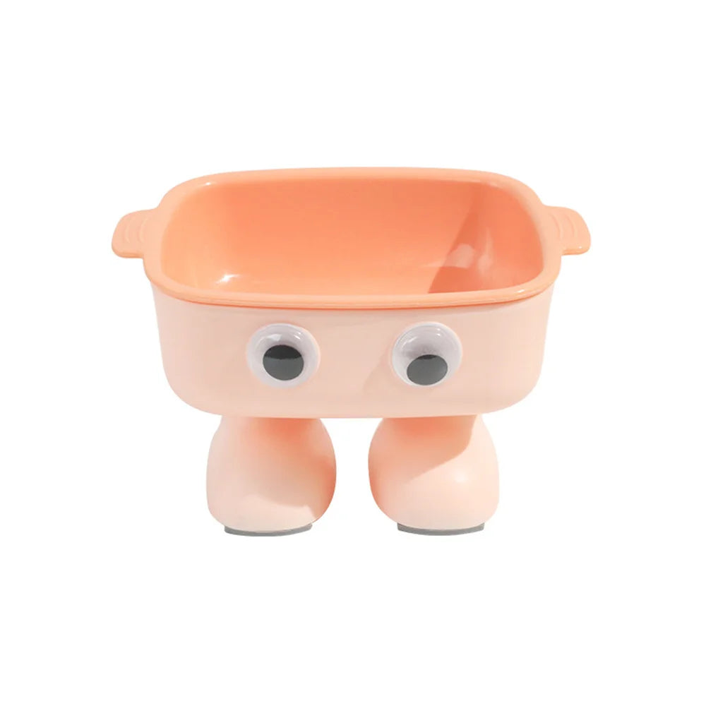 Cute Robot Pet Bowl with Neck Protector and Anti-Choking Design